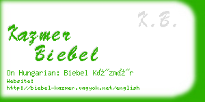 kazmer biebel business card